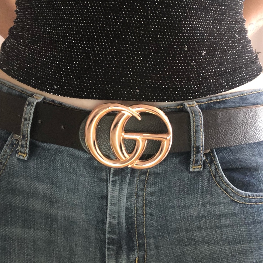2 Faux Leather Fashion Belts